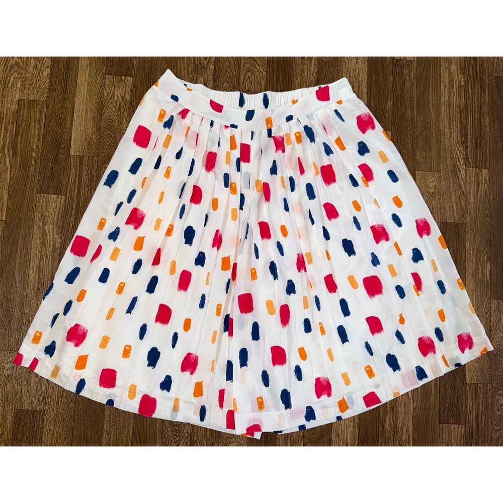 Lane Bryant Skorts Colorful Print Pleated Elastic Waist‎ Plus Size 18/20